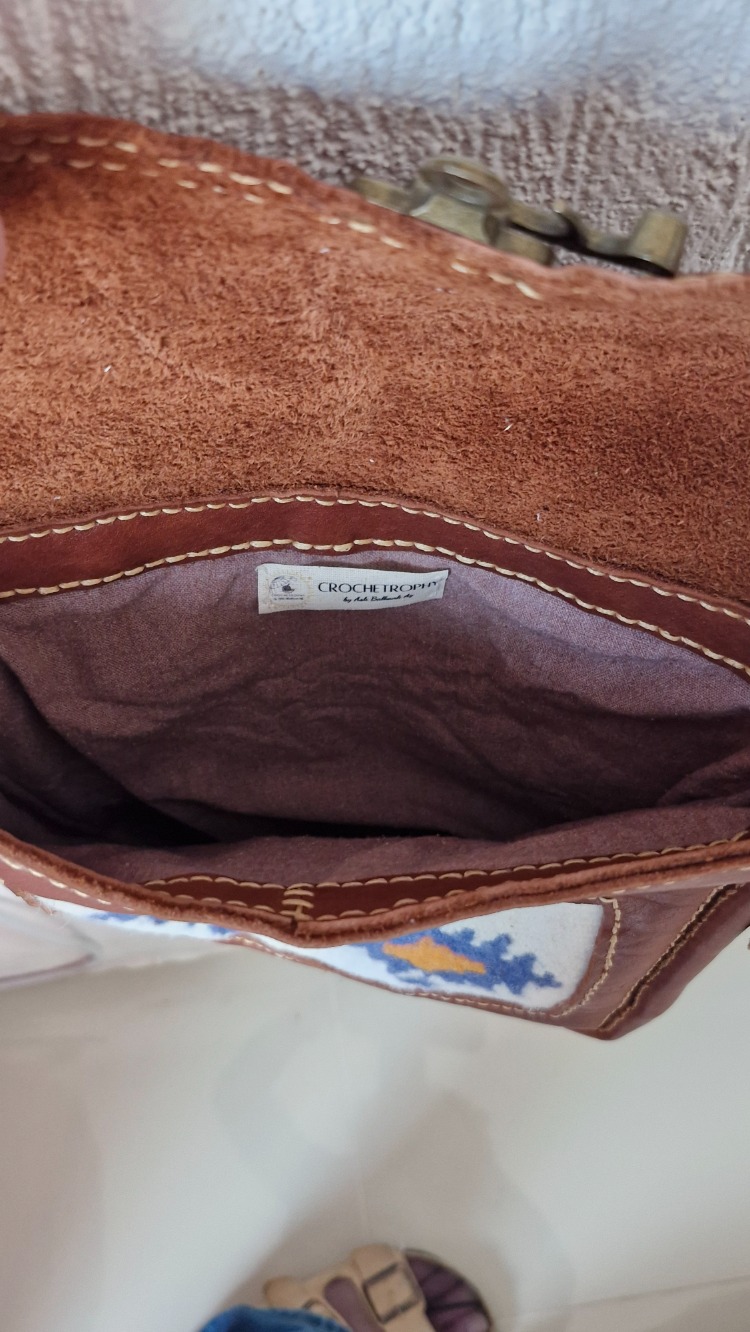 Deri Dokuma Detaylı Crossbag
