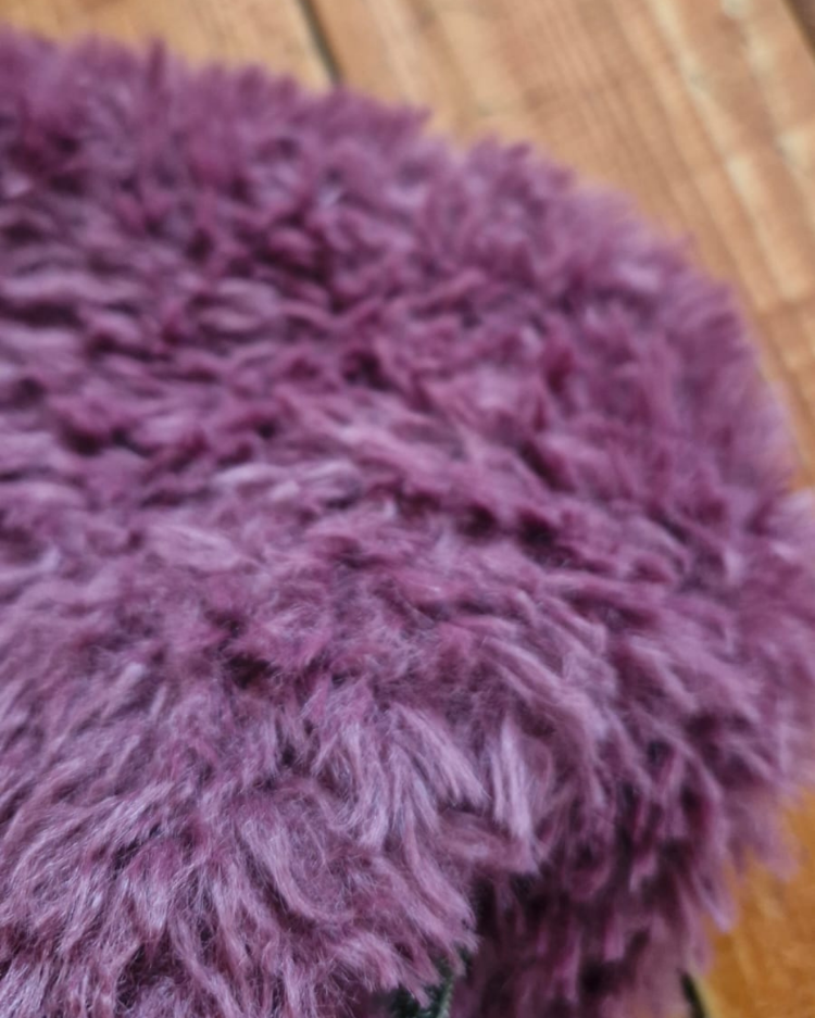 Purple Puffy Clutch Bag