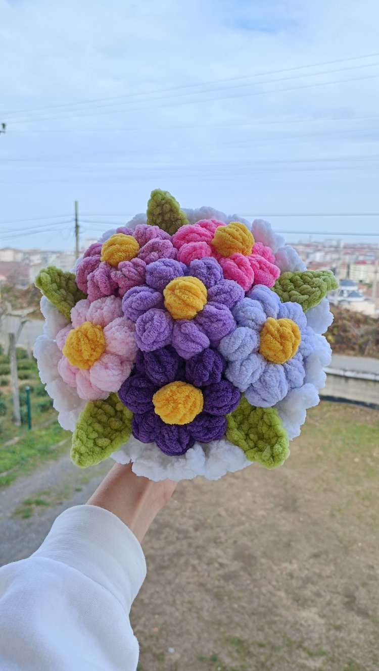 Renkli çiçek buketi 