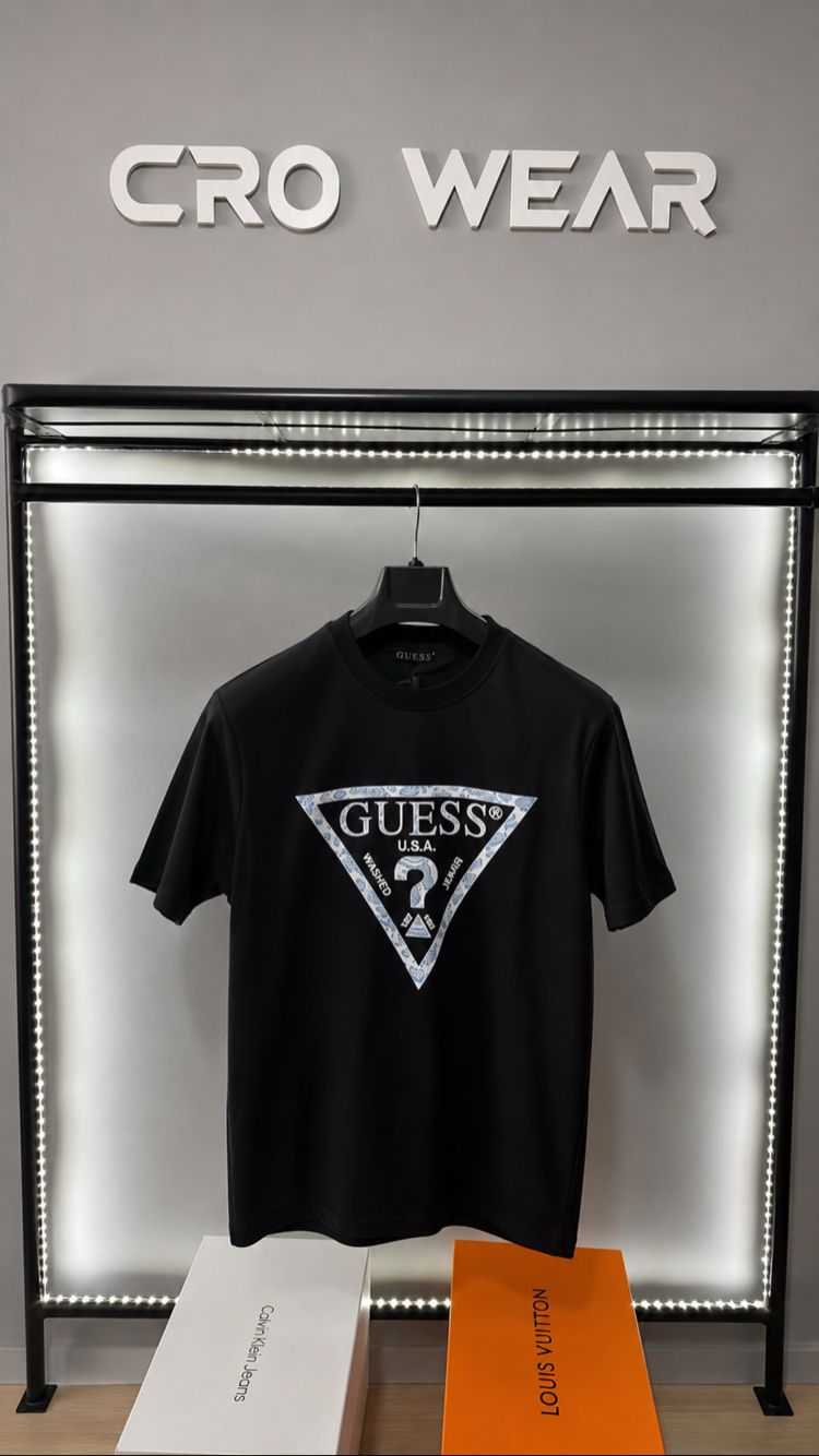 Guess Mavi Detay Tişört