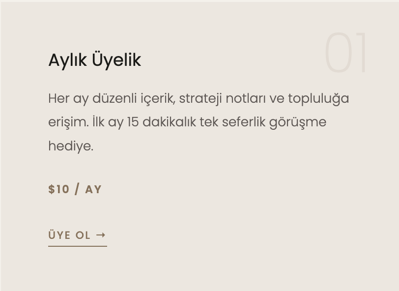 Aylık üyelik