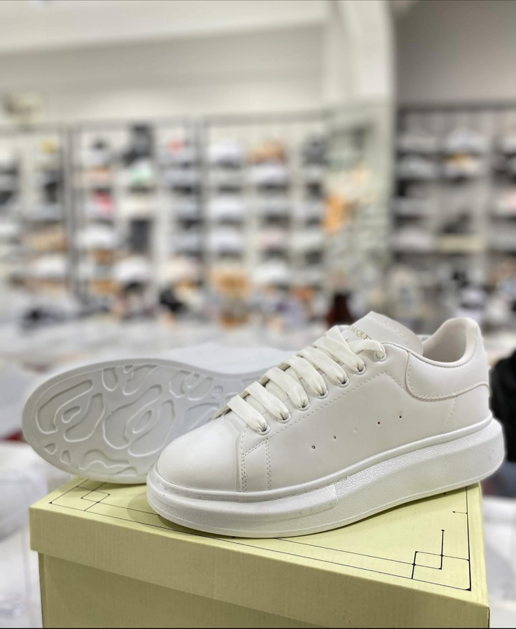 Alexander McQueen Kalın Tabanlı Full Beyaz Sneakers