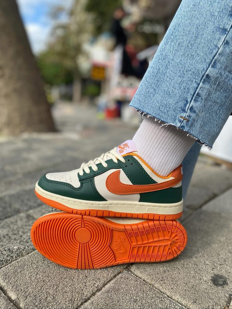 Nike Dunk Low Retro "Yeşil / Turuncu" Sneaker