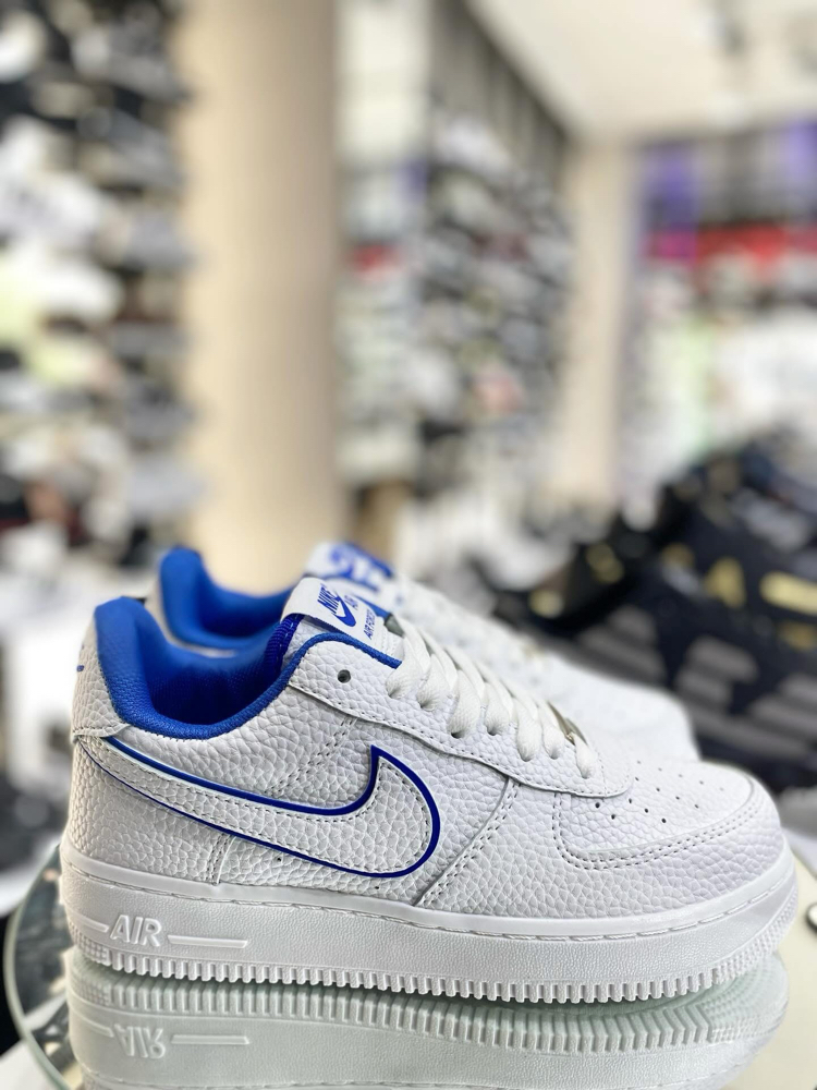 Nike Air Force 1 '07 – Beyaz / Mavi Detaylı Sneakers