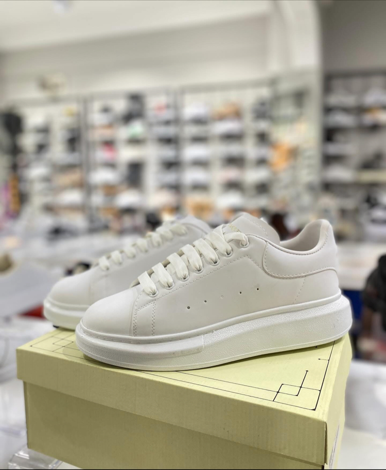Alexander McQueen Kalın Tabanlı Full Beyaz Sneakers