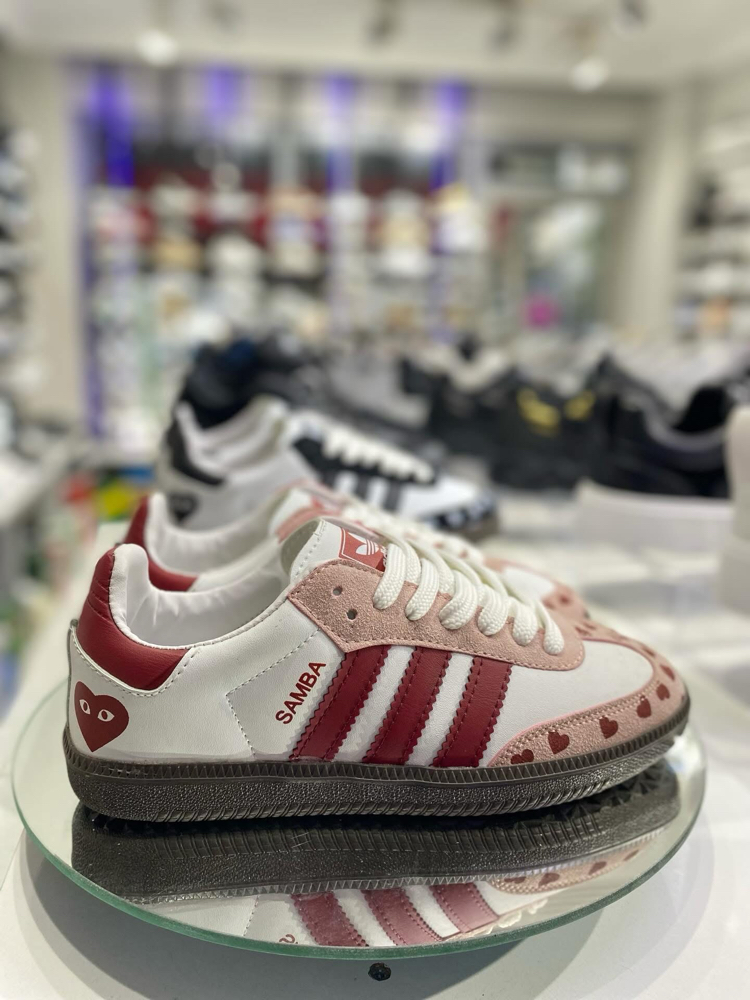 Adidas Handball Spezial "Kalp Detaylı / Bordo - Pembe" Sneaker