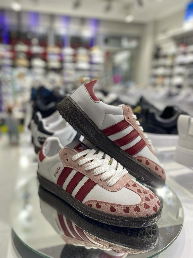 Adidas Handball Spezial "Kalp Detaylı / Bordo - Pembe" Sneaker