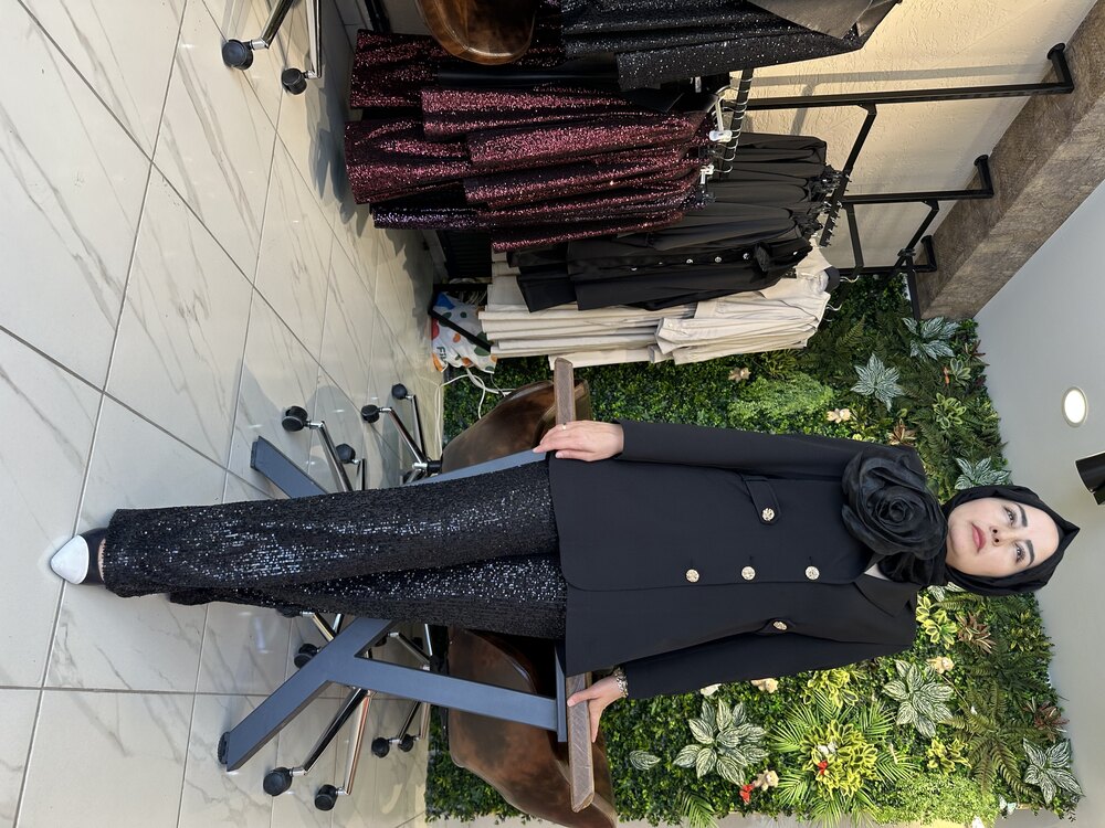 Krep blazer ceket