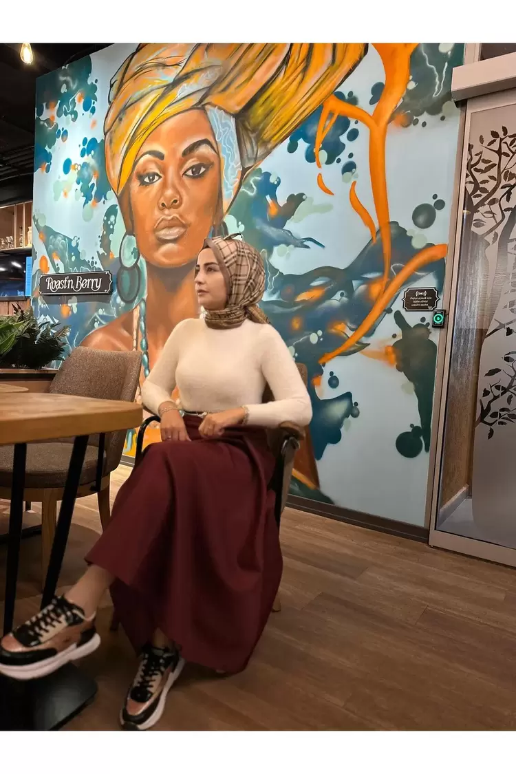 Cashmere Moda Kadın Tesettür Kloş Uzun İthal Scuba Çan Etek