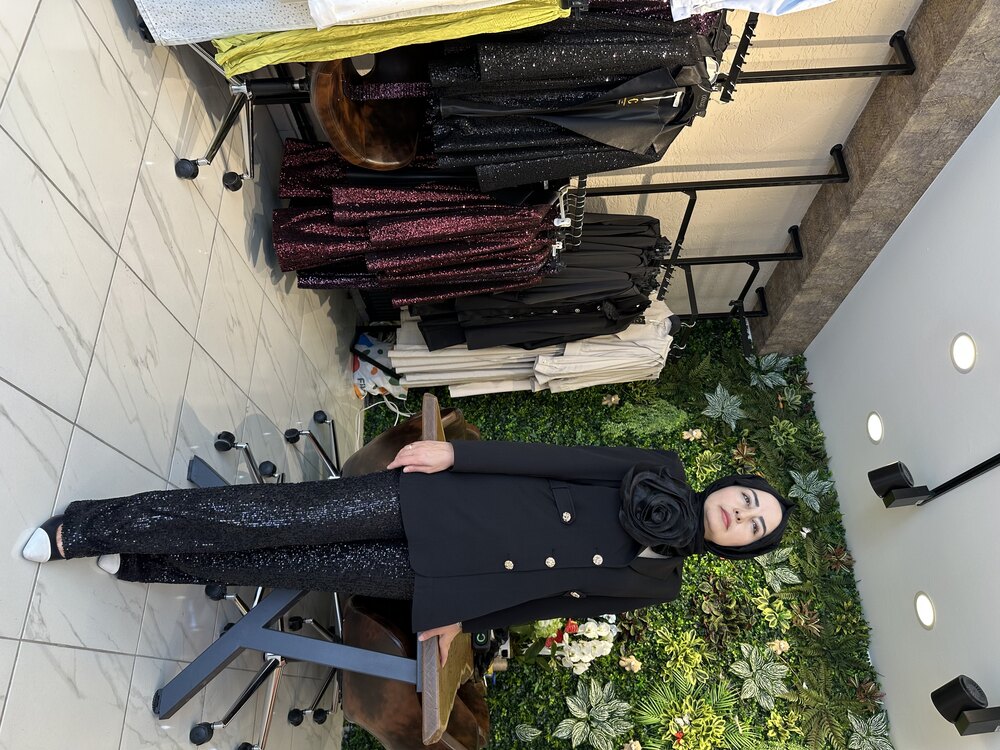 Krep blazer ceket