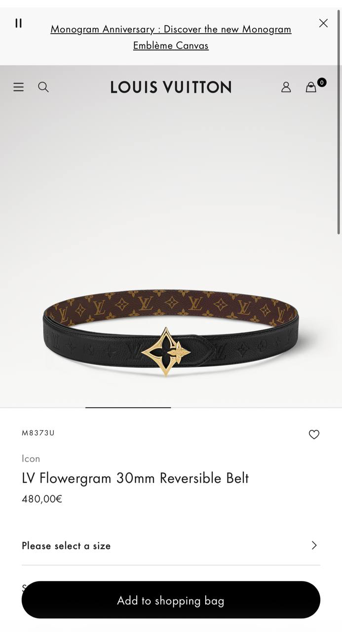 LV Kemer Çift taraf ( 2.5 cm )