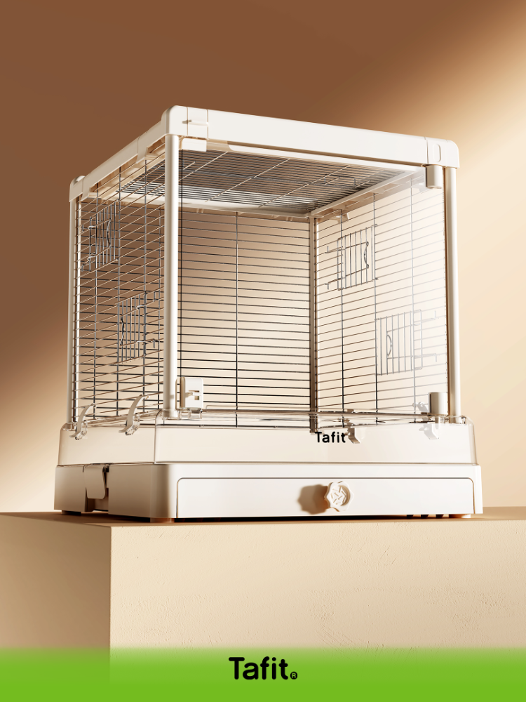 TAFIT | T50 Paslanmaz Çelik Kuş Premium Yaşam Alanı | 50 × 50 × 55 cm