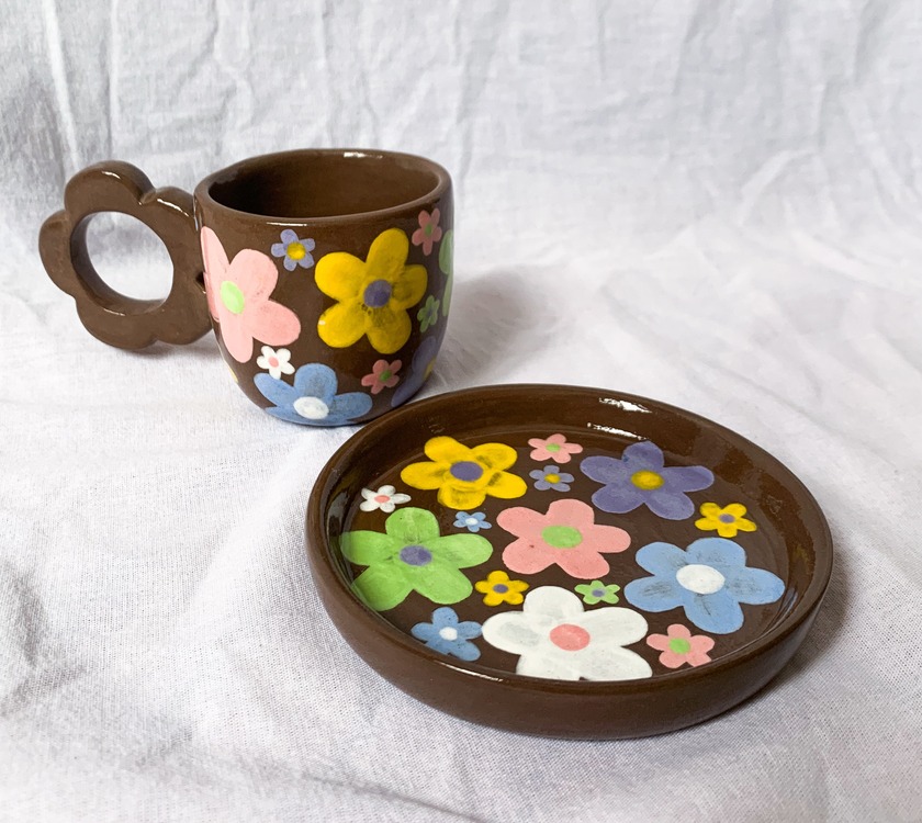 Flower Market Türk Kahvesi/Espresso Cup Set