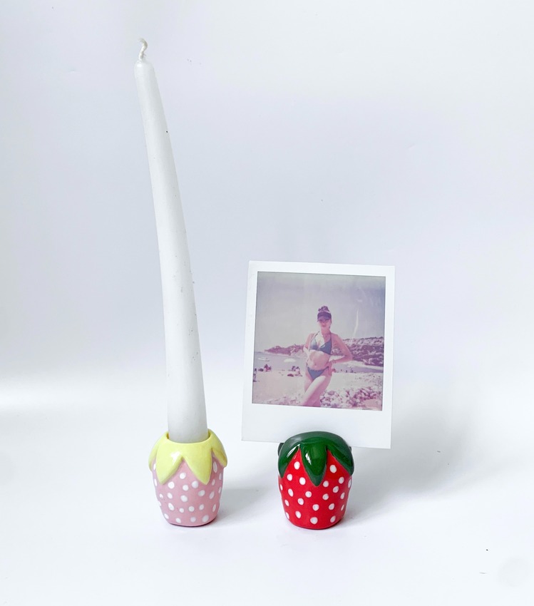 Strawberry Fotoğraflık ve Mumluk Set