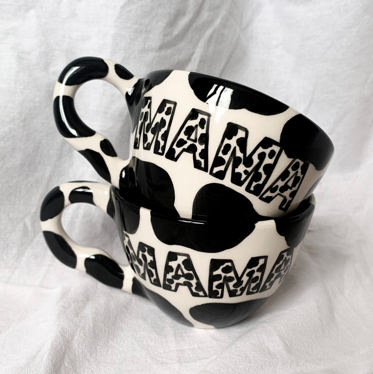 MAMA Mug - cow print -