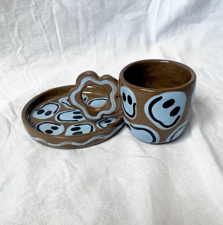 Smiley Türk kahvesi/Espresso fincan SET