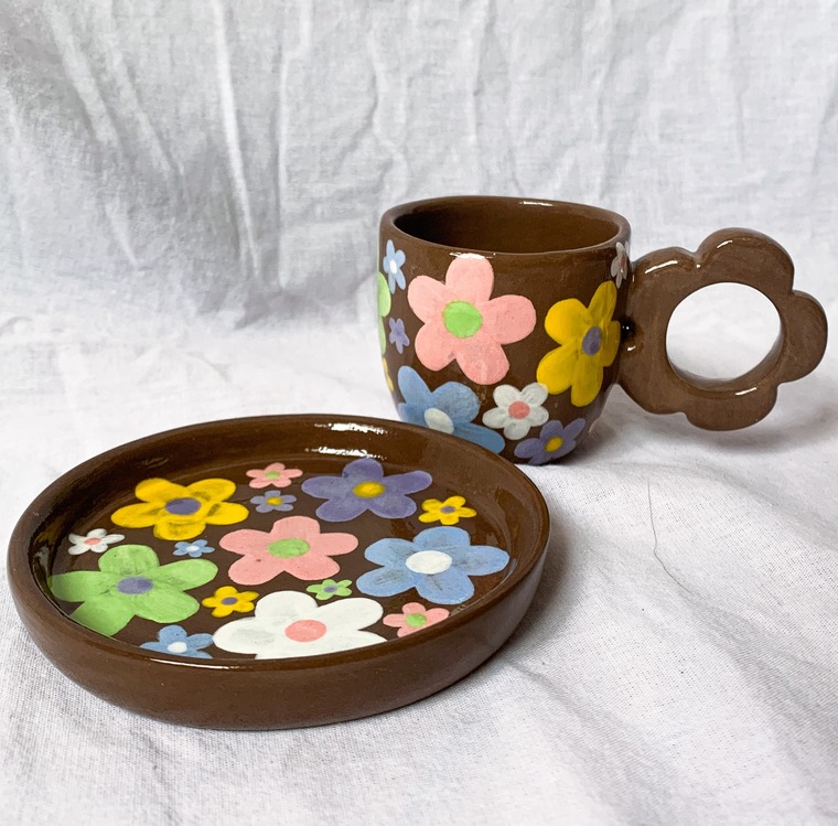 Flower Market Türk Kahvesi/Espresso Cup Set