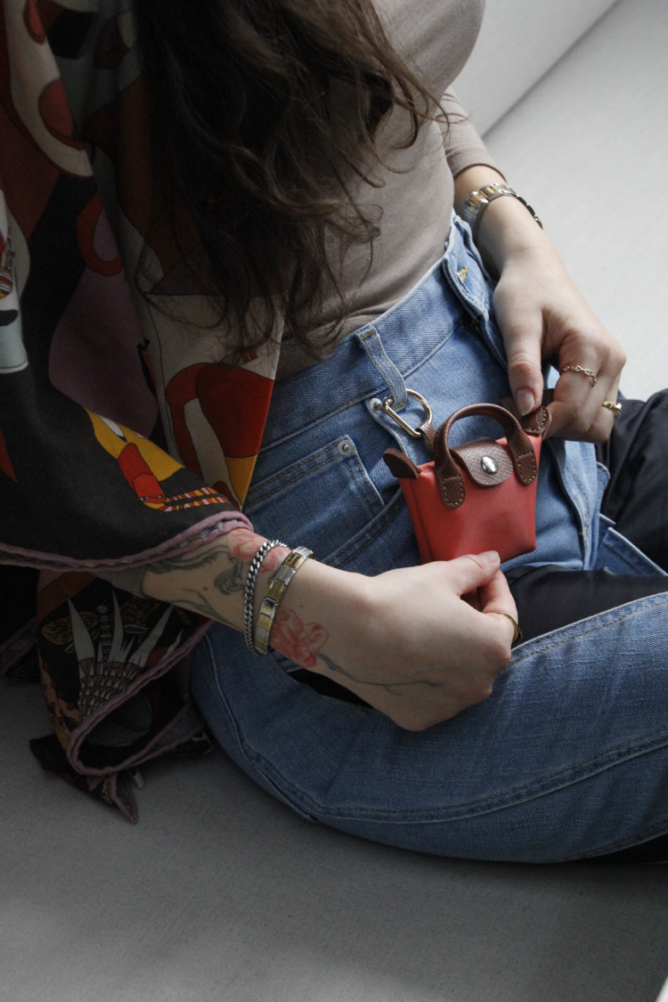 petit bag charm - burnt orange