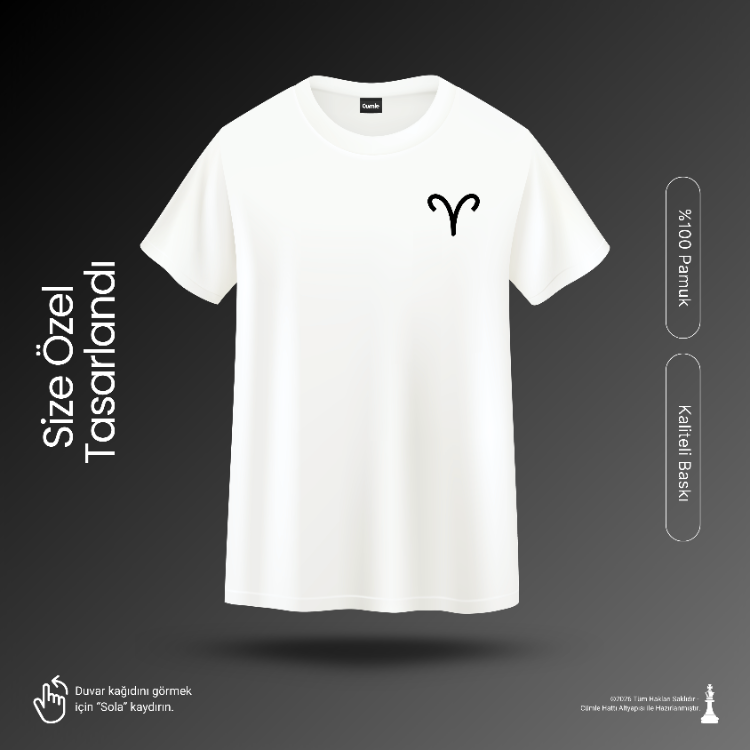 Burç Desenli Unisex Tişört