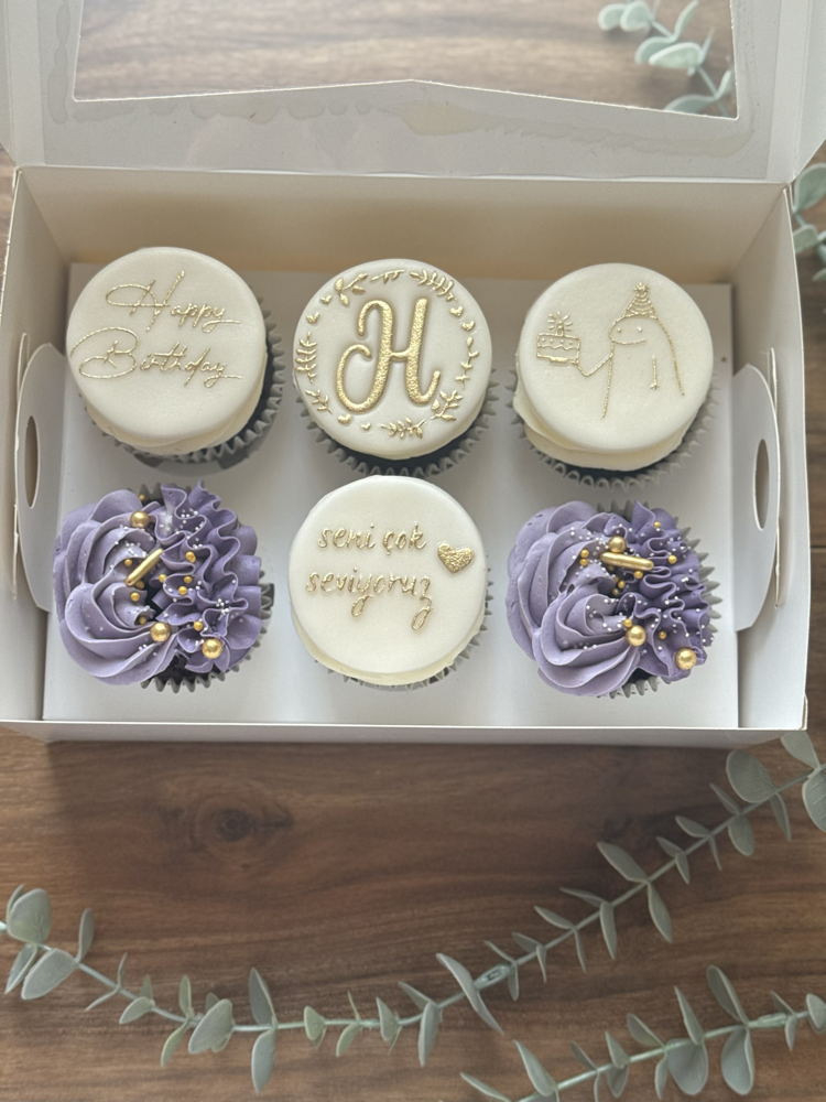 6’lı cupcake kutusu