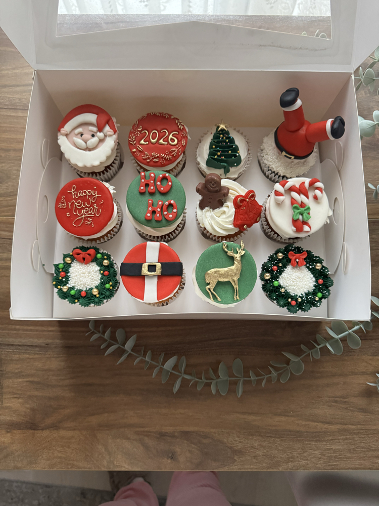 Yılbaşı cupcake kutusu