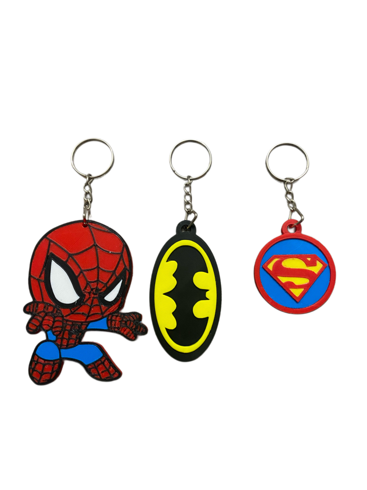 Spiderman, Batman ve Superman Anahtarlık Seti