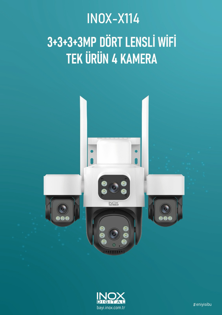 İNOX X114 4LÜ WİFİ KAMERA 