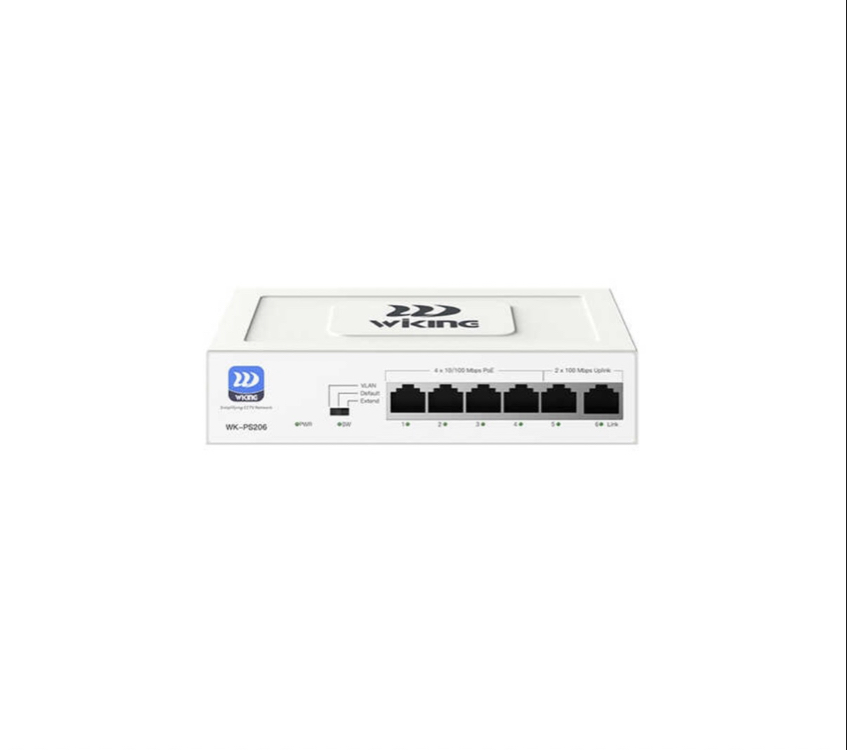 Wİ-TEK 4+2 PORT POR SWİTCH 100Mbps