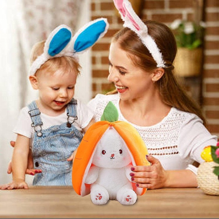 HAVUÇ UZUN KULAKLI PELUŞ TAVŞAN 25 CM