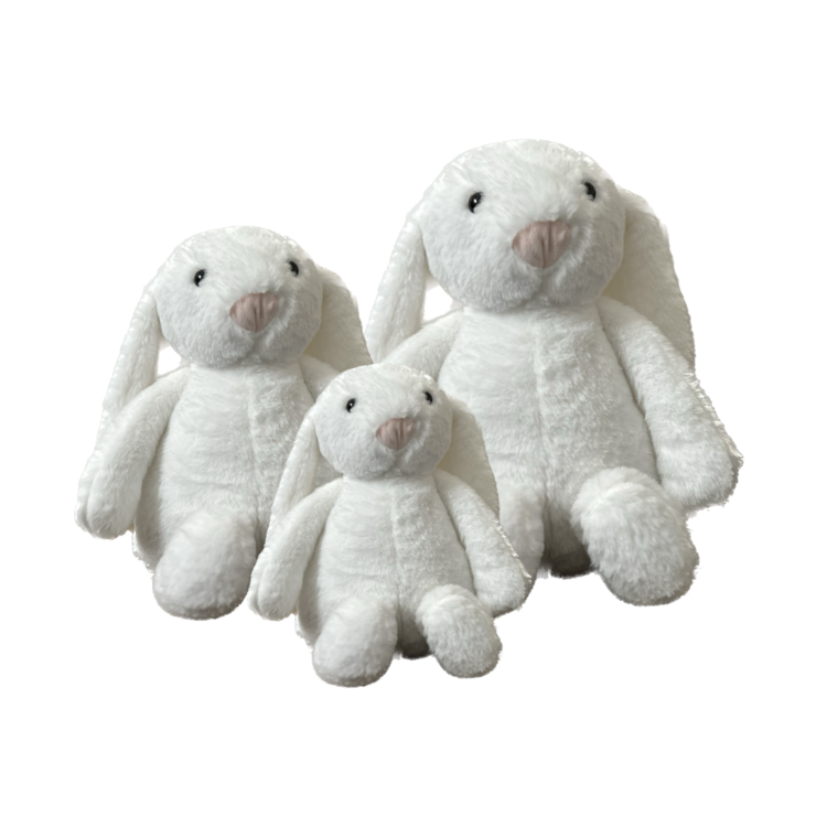 BEYAZ UZUN KULAKLI PELUŞ TAVŞAN 45 CM