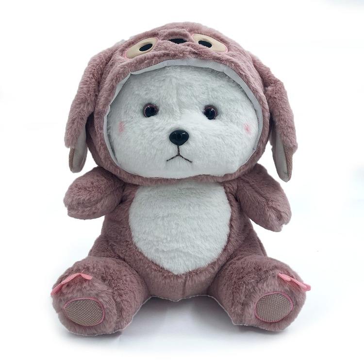 UZUN KULAKLI KAPŞONLU PELUŞ AYICIK 40 CM