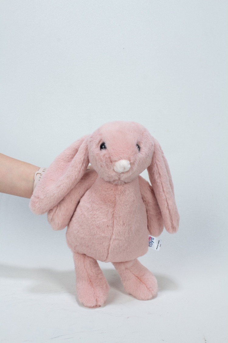 PUDRA PEMBE UZUN KULAKLI PELUŞ TAVŞAN 45 CM