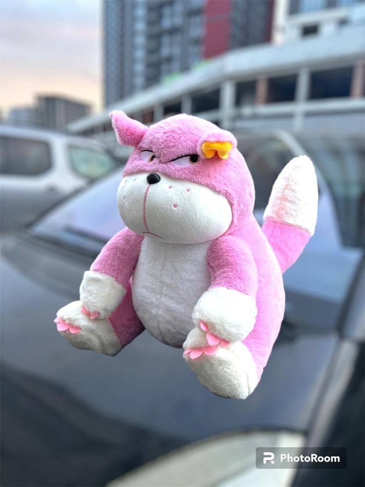 KIZGIN KEDİ SABRİYE PEMBE 40 CM 