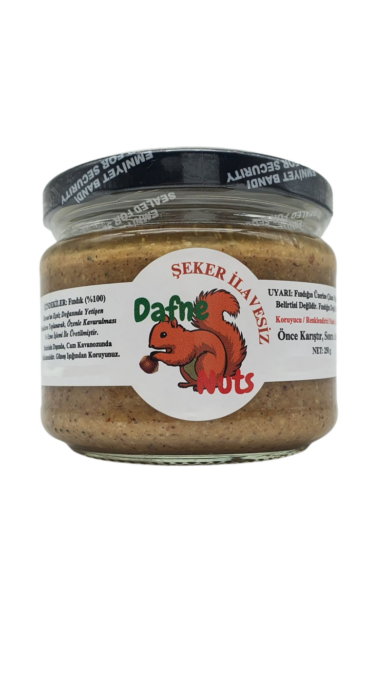 Şekersiz (%100) Fındık Ezmesi 250 Gr. (3 Adet) - Taneli Yoğun Kıvam