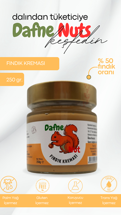 Fındık Kreması 250 gr. - Pürüzsüz Sürülebilir Yoğun Kıvam