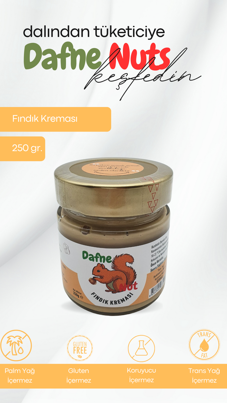 Fındık Kreması 250 gr. - Pürüzsüz Sürülebilir Yoğun Kıvam