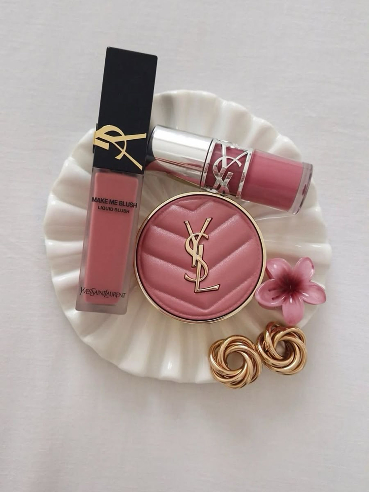 YSL 3’lü Set(Likit Allık,Toz Allık,Gloss)