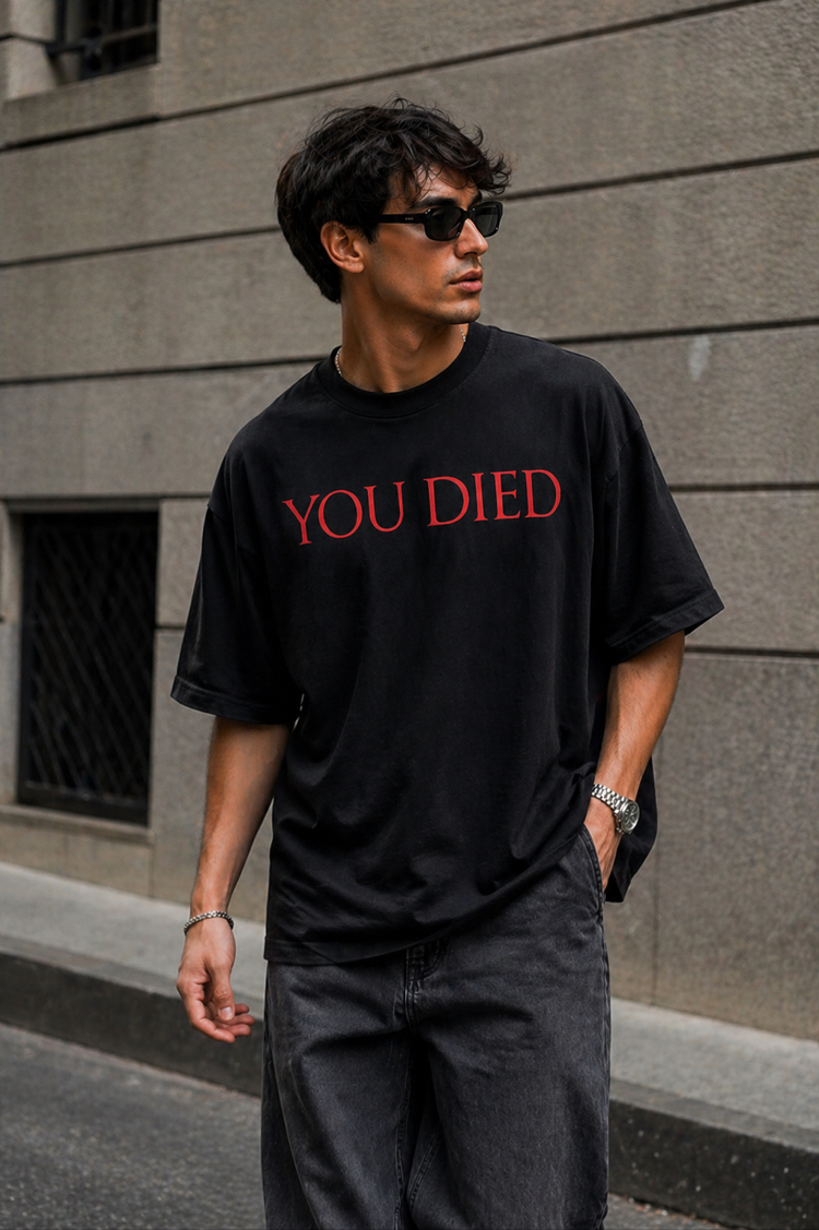 Dark Souls You Died Logo Oversize Unisex T-Shirt