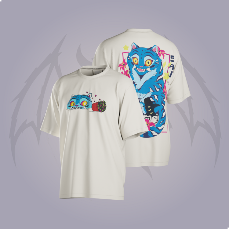 K-Pop Demon Hunters Cup Cat Oversize Unisex T-Shirt