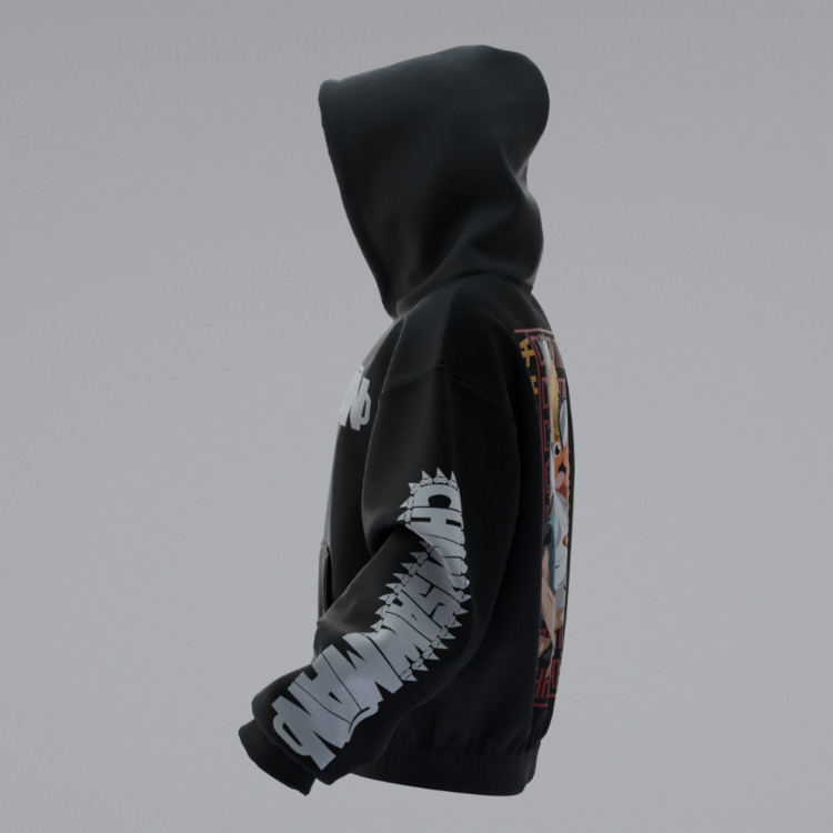 Chainsaw Man Oversize Unisex Hoodie Kapüşonlu Sweatshirt