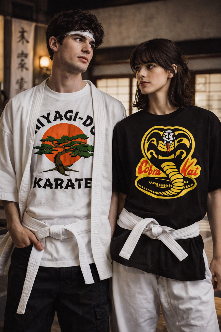 Karate Kid Miyagi Do VS Cobra Kai Logo Oversize Unisex T-Shirt