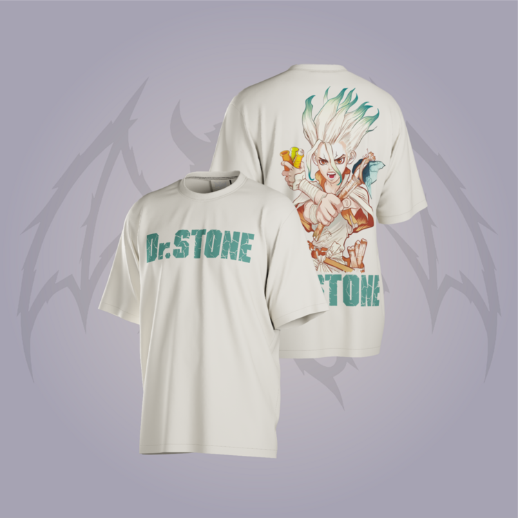 DR Stone White Oversize Unisex T-Shirt