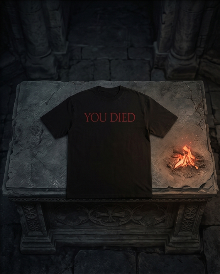 Dark Souls You Died Logo Oversize Unisex T-Shirt