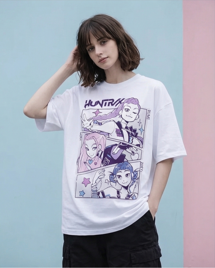 K-Pop Demon Hunters Huntrix Oversize Unisex T-Shirt