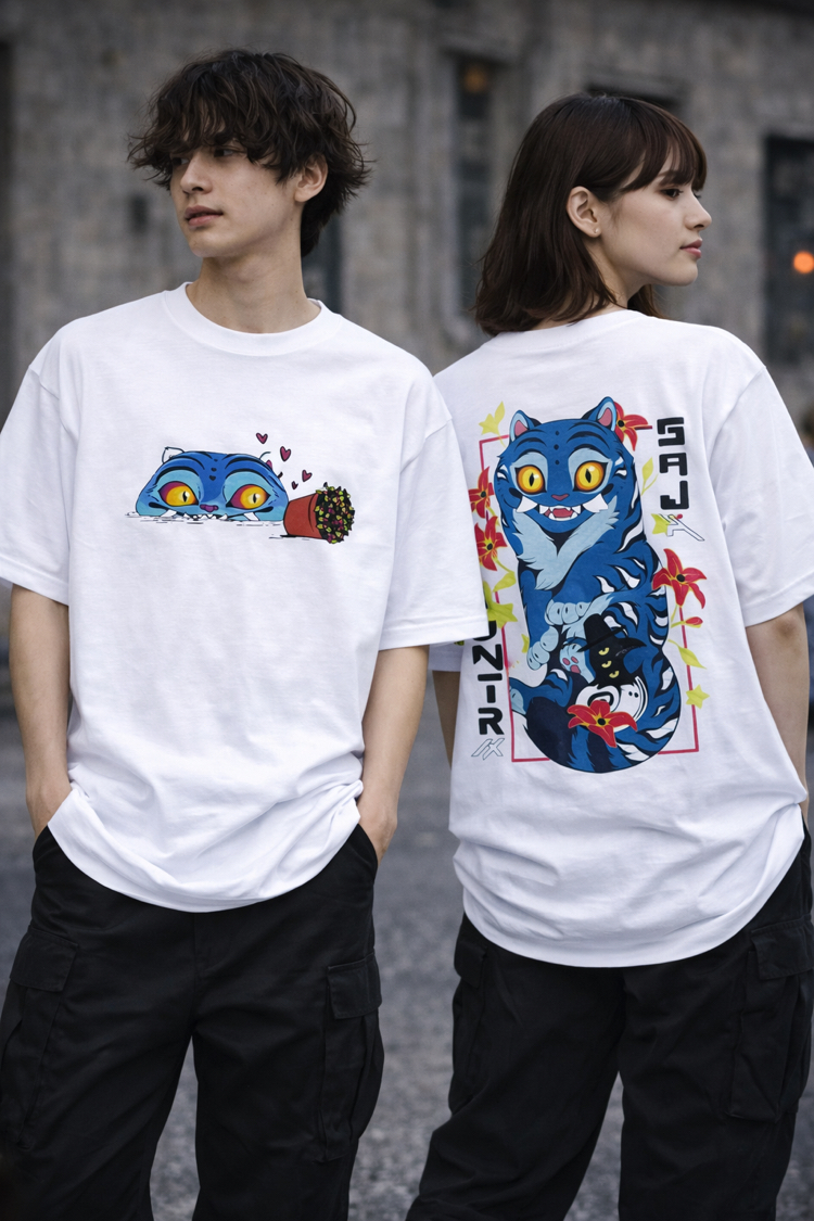 K-Pop Demon Hunters Cup Cat Oversize Unisex T-Shirt