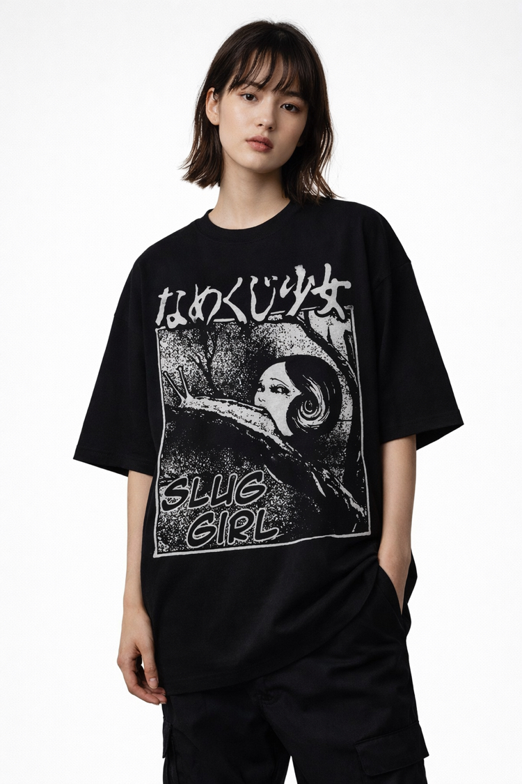 Junji Ito Horror Slug Girl Oversize Unisex T-Shirt