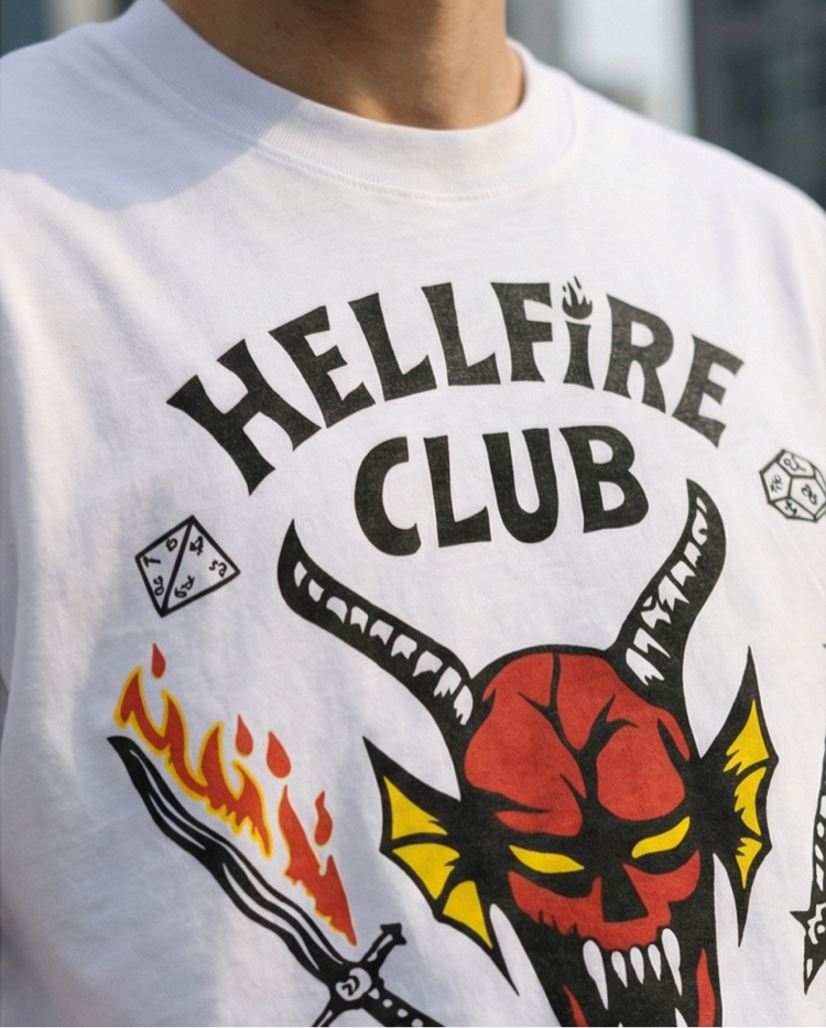 Stranger Things Hellfire Club DA-022 Oversize Unisex T-Shirt