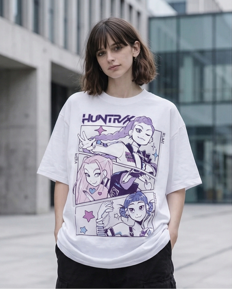 K-Pop Demon Hunters Huntrix Oversize Unisex T-Shirt