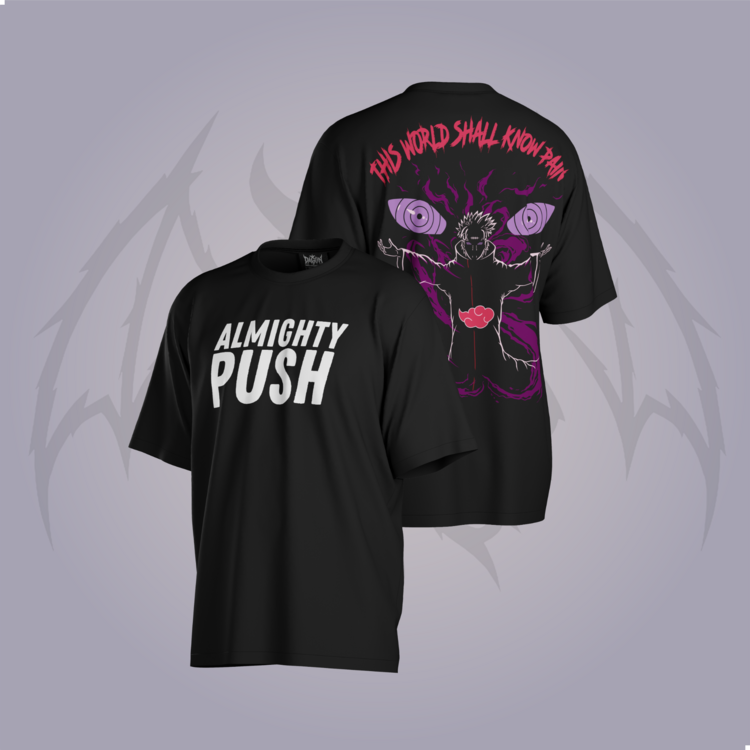 Naruto Pain Almighty Push Oversize Unisex T-Shirt