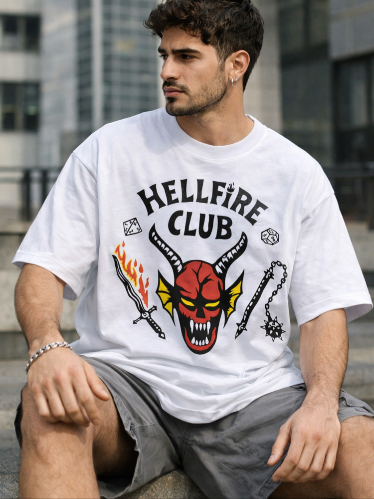 Stranger Things Hellfire Club DA-022 Oversize Unisex T-Shirt